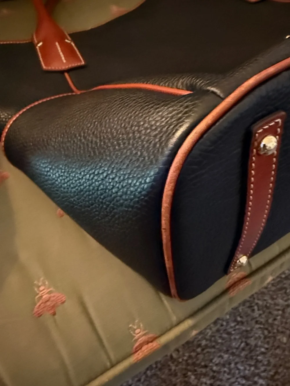 Dooney & Bourke Kristen Black Pebble Leather Tote - Picture 3 of 7